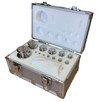 BOXED SET OF STAINLESS STEEL CALIBRATION TEST WEIGHTS 1 kg to 1 g