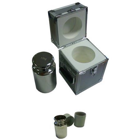 POLISHED STAINLESS STEEL CALIBRATION WEIGHTS with CONTAINERS | weighingscales.com